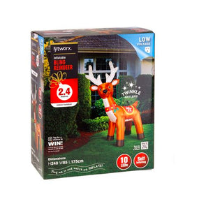 Lytworx 2.4m Bling Reindeer Inflatable