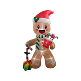 Click 240cm Low Voltage Christmas Light Up Inflatable Gingerbread Man - TheITmart