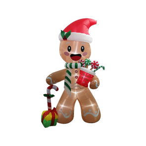 Click 240cm Low Voltage Christmas Light Up Inflatable Gingerbread Man