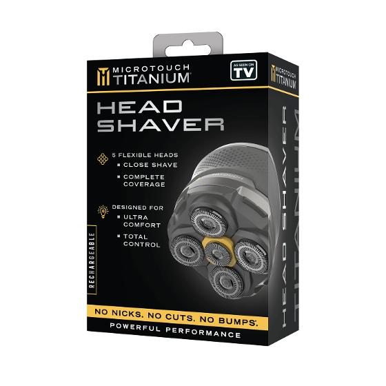 Micro Touch Battery Operated Razor Handle Microtouch Titanium Head Shaver / Five Blade Rechargeable Electric Sha ...