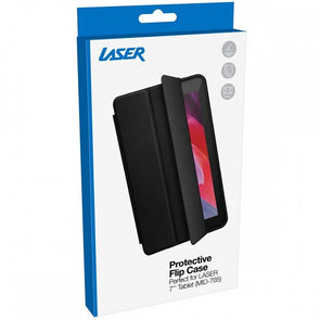 NEW Laser 7 inch Flip Folio Slim Case Cover for MID-785 Tablet Protection Black