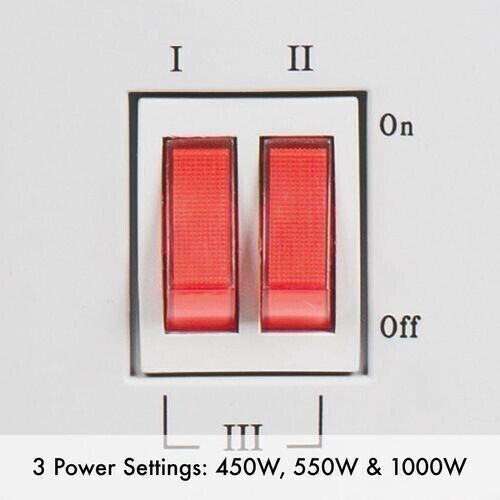 Arlec 1000W 5 Fin Oil Column Heater with 3 settings Thermostat Control & Castor