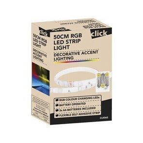 Click 50cm RGB Battery LED Strip Light/Decorative Accent Lighting
