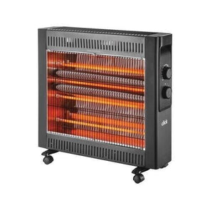 Click 2400W Radiant Heater 2 Heat Settings with Adjustable thermostat & Castors