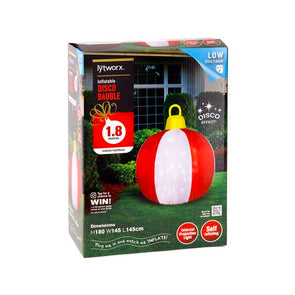 Lytworx 1.8m Disco Bauble Inflatable/Suitable indoor/outdoor