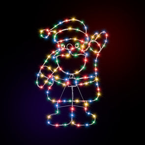 Mirabella Christmas Solar Powered LED Santa Silhouette Light