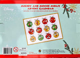 Disney Mickey & Minnie Mouse 12 Bauble Advent Calendar