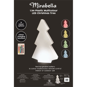Mirabella 1.1m Festive Multicolour LED Remote Control Plastic Tree