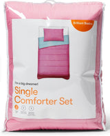 Brilliant Basics Essential Single Comforter Set - Pink