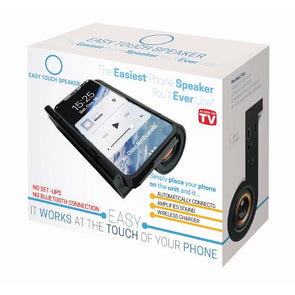 Easy Touch Speaker-Black/Autoconnect/Sound Amplifier/Wireless Charger