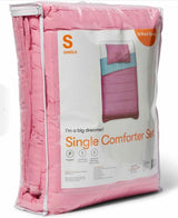 Brilliant Basics Essential Single Comforter Set - Pink