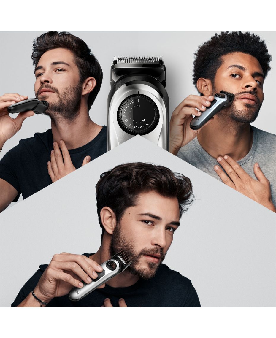 Barun Series 5 Beard trimmer with Precision Dial, 3 Attachments and Gillette Fusion5 ProGlide razor - TheITmart