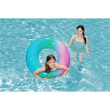 Bestway 91cm Rainbow Inflatable Pool Ring / Safety Valve