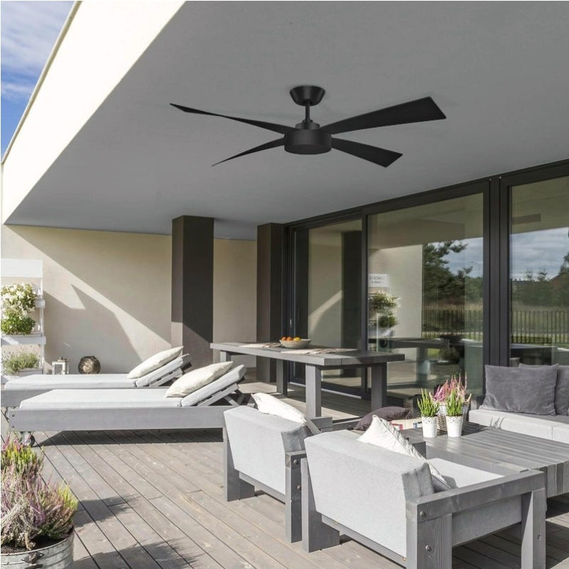 Brilliant 132cm 4 Blades Black Fairwind Ceiling Fan / Indoor & Outdoor - TheITmart