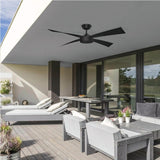 Brilliant 132cm 4 Blades Black Fairwind Ceiling Fan / Indoor & Outdoor - TheITmart