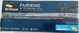 Brilliant 132cm 4 Blades Black Fairwind Ceiling Fan / Indoor & Outdoor - TheITmart