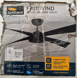 Brilliant 132cm 4 Blades Black Fairwind Ceiling Fan / Indoor & Outdoor - TheITmart