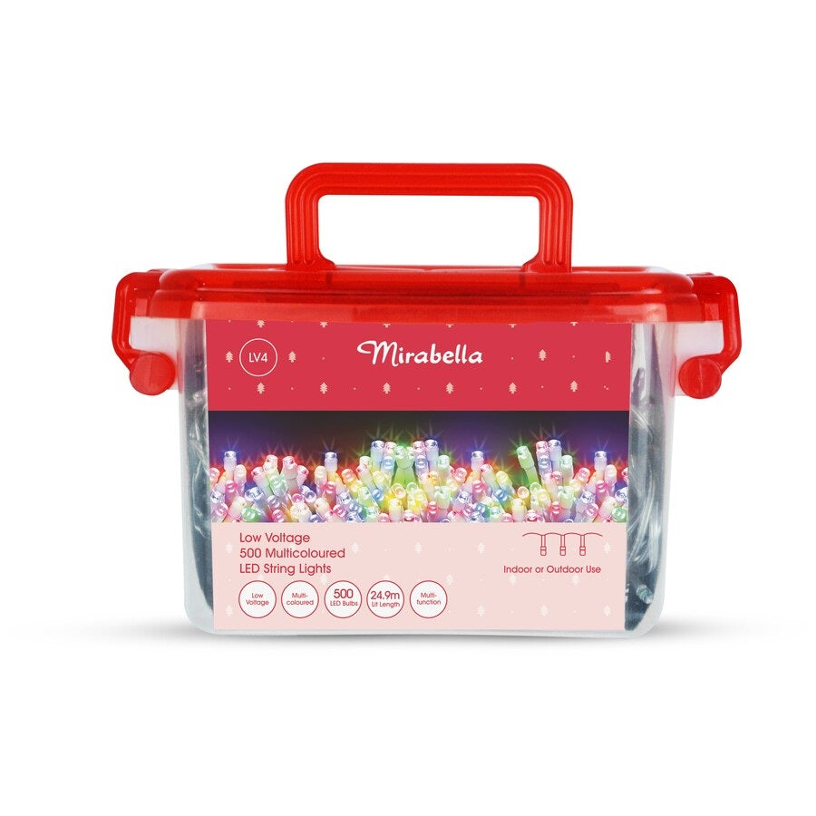 Mirabella Christmas 24.9m Low Voltage Multi-Colour 500 LED String Lights - TheITmart