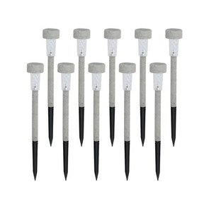 Click 26.5cm Stone Grey Colorado Solar Pathway Light - 10 Pack