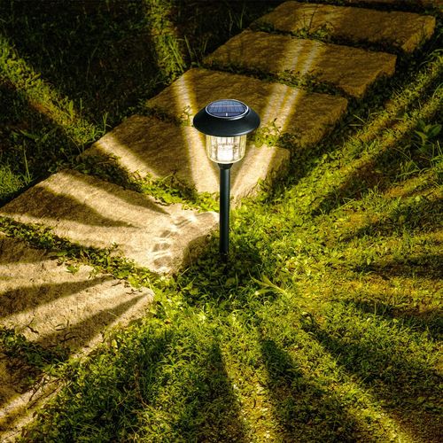 Luxzone 39cm 50lm Solar Warm White LED Pathway Light - 8 Pack / Eco-Friendly