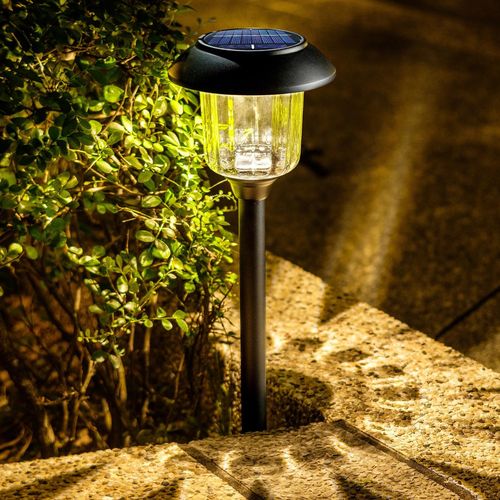 Luxzone 39cm 50lm Solar Warm White LED Pathway Light - 8 Pack / Eco-Friendly