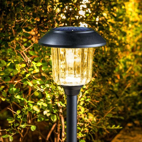 Luxzone 39cm 50lm Solar Warm White LED Pathway Light - 8 Pack / Eco-Friendly