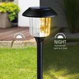 Luxzone 39cm 50lm Solar Warm White LED Pathway Light - 8 Pack / Eco-Friendly