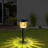 Luxzone 39cm 50lm Solar Warm White LED Pathway Light - 8 Pack / Eco-Friendly