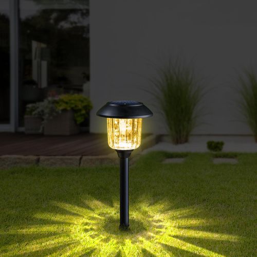 Luxzone 39cm 50lm Solar Warm White LED Pathway Light - 8 Pack / Eco-Friendly