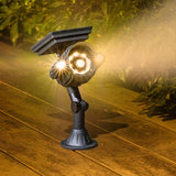 Luxzone 23.8cm 100 Lumens 3 Head LED Solar Spotlight - Pack of 2 - TheITmart