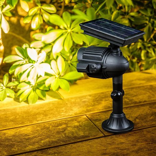 Luxzone 23.8cm 100 Lumens 3 Head LED Solar Spotlight - Pack of 2 - TheITmart