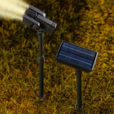 Luxzone 31.3cm 100lm 3 Head LED Solar Spotlight With Solar Panel Extension - 2 Pack