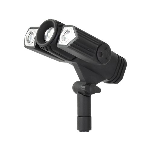 Luxzone 31.3cm 100lm 3 Head LED Solar Spotlight With Solar Panel Extension - 2 Pack