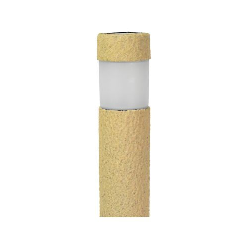 Click 27.5cm Stone Finish Solar Warm White LED Bollard Light - 4 Pack / Dusk to Dawn