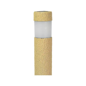 Click 27.5cm Stone Finish Solar Warm White LED Bollard Light - 4 Pack / Dusk to Dawn