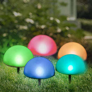 Click Hemisphere Colour Changing Solar Light 5 Pack with Solar Panel