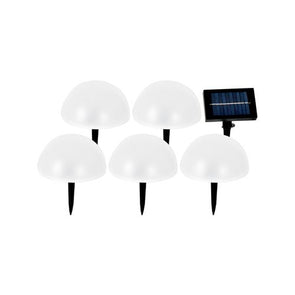 Click Hemisphere Colour Changing Solar Light 5 Pack with Solar Panel