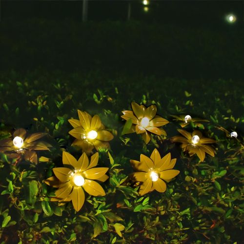Click Flower Solar LED String Lights - Set of 8