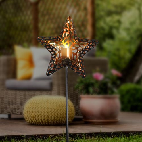 Click 79cm Candle Flame Solar LED Stake Light Dusk To Dawn