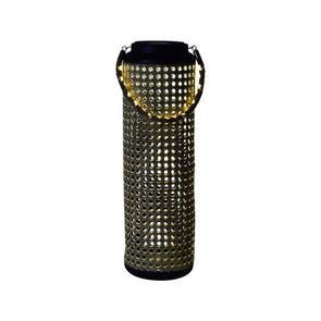 Click 40.5cm Rattan Finish Solar LED Lantern