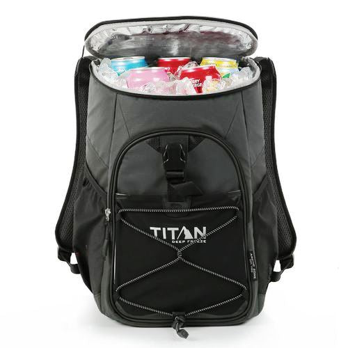 Titan 24Can Black Soft Cooler Deep Freeze Back Pack