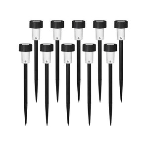 Click 26.5cm Matte Black Stainless Steel Pathway Light - 10 Pack / Dust to Dawn