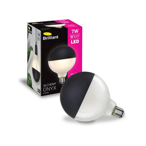 Brilliant G95 E27 LED 806lm Alchemy Black Dip & Frosted 7W Filament Globe