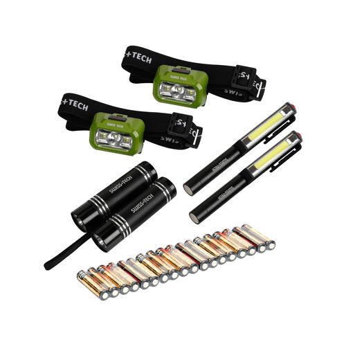 SWISS+TECH 6 Piece Flashlight And Headlamp Combo