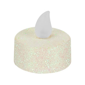 Click 6 Pack Battery Operated LED White Glitter Tealights