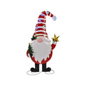 Click 49cm Battery Operated Xmas Décor Lighted Santa Gnome