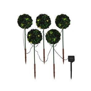 Click 5 Pack Solar LED Topiary Tree Branch Stake Lights