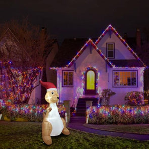 Click 193cm Low Voltage Light Up Festive Inflatable Kangaroo