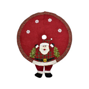 Click 120cm Santa Figure Xmas Tree Skirt/Durable Construction