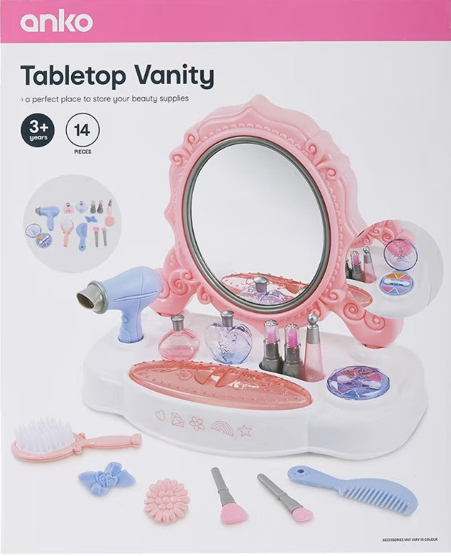 14 Piece Colourful Tabletop Vanity Set / Suitable for ages: 3+ years